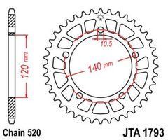 JT JTA1793.44 - Звезда задняя легкосплавная