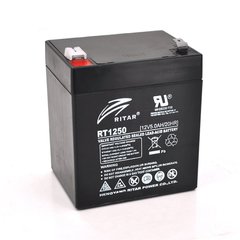 Аккумуляторная батарея AGM RITAR RT1250B, Black Case, 12V 5.0Ah ( 90 х70 х 101 (107) ) Q10