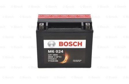Мотоакумулятор BOSCH-M6024 0 092 M60 240 12V, 18Ah, д. 150, ш. 87, в.155, електроліт в к-ті, вага 4,6 кг