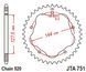 JT JTA751.42 - Звезда задняя легкосплавная (требует адаптера JTA750B) DUCATI 916, MONSTER, STREETFIGHTER 800/848/916 1994-2015