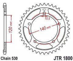 JT JTA1800.42 - Звезда задняя легкосплавная
