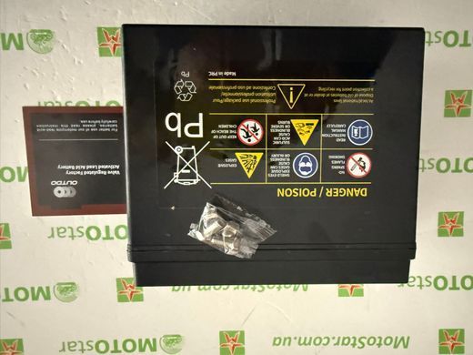 OUTDO YT20L-4 (MF) 12V, 20 A/ч, CA 330 A, (-/+), 175x87x155 мм (YTX20L-BS, YTX20HL-BS)