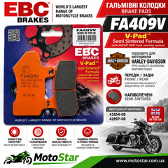 EBC FA409V - Тормозные колодки HARLEY DAVIDSON FLHR, FLHRC, FLHRSE6, FLHT, FLHTC, FLHTCU, FLHTCUSE4, FLHTCUSE5 1100-1803 2006-2016