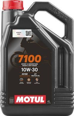 Масло моторное MOTUL 845441/7100 4T SAE 10W30 (4л)/104090=102059 уценка, 4 литра
