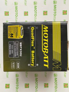 Motobatt MBTX30U Мото акумулятор 32 А/ч, 390 А, (+/-)(-/+), 166х126х175 мм
