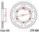 JT JTR460.50SC - Зірка задня KAWASAKI KDX, KH, KLX, KX; SUZUKI RM-Z 100-650 1983-2021