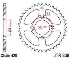 JT JTR838.45 YAMAHA YBR 125 05-12