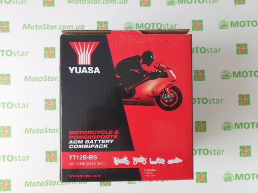 YUASA YT12B-BS Мото аккумулятор 10 А/ч, 215 А, (+/-), 150х69х130 мм