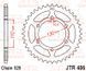 JTR486,42ZBK Задня зірочка KAWASAKI ER, EX, GPX, GPZ, KR, NINJA, Z, ZR, ZZR; YAMAHA FZ6, MT-03, YZF-R1, YZF-R3 250-1000 1984-2020