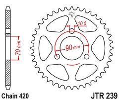 JTR239,45 Звезда задняя HONDA MBX, MT, MTX, NS 50 1980-1990