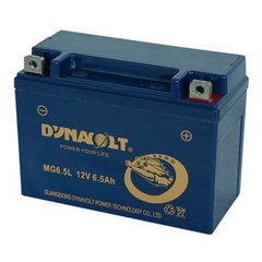 DYNAVOLT MG6.5L Акумулятор 6,5 А/ч, 70 А, 139х66х101 мм (YTX6.5L-BS)