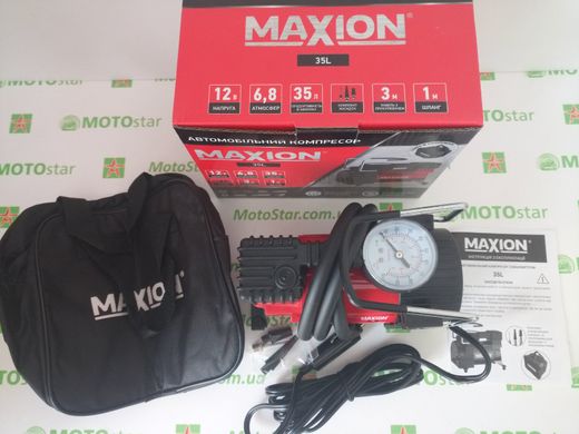 Автокомпрессор Maxion MXAC-40L-LED , 40 л/мин, 7,5 Атм/Bar, 180Вт + фонарик