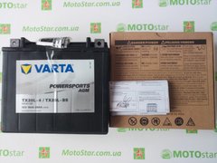 VARTA YTX20L-BS / YTX20L-4 AGM Мото аккумулятор 18 А/ч, 250 А, (-/+), 177х88х156 мм