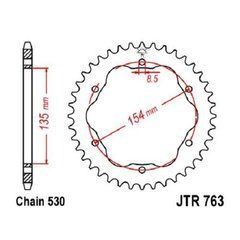 JT JTR763.40 - Звезда задняя DUCATI MULTISTRADA 1200/1260 2010-2019