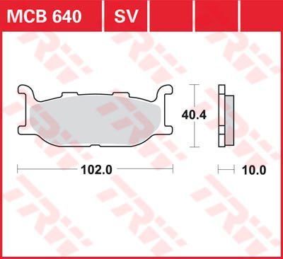 LUCAS MCB640SV - Гальмівні колодки YAMAHA BOLT, SCR, SR, XJ, XJR, XP, XV, XVS, XVZ 400-1600 1994-2017