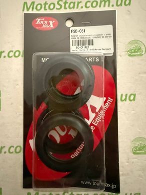 TOURMAX FSD-051 комплект сальников и пыльников вилки HONDA CB, CBR, CMX; KAWASAKI ER, EX; SUZUKI GZ 250/450/500 1986-2011