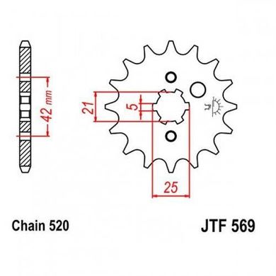 JT JTF569.13 - Звезда передняя