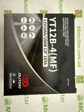 Акумулятор YT12B-4 (YT12B-BS) Outdo, 12V 10Аh, CA: 185A гелевий, 150x69x130мм