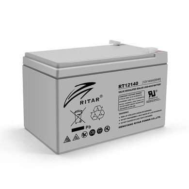 Акумуляторна батарея AGM RITAR RT12140H, Gray Case, 12V 14.0Ah (151 x 98 x 95 (101)) Q4