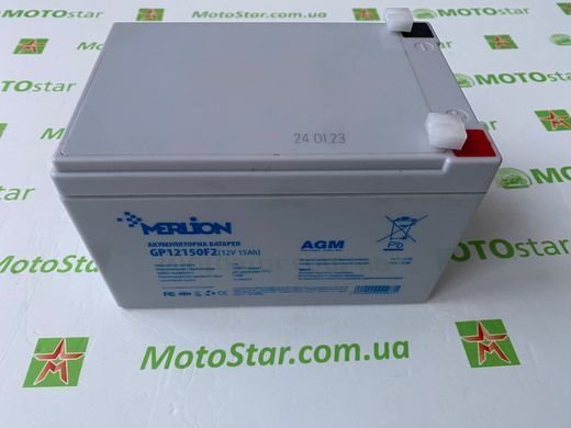 Аккумуляторная батарея MERLION AGM GP12150F2 12 V 15 Ah ( 150 x 98 x 95 (100) ) Q6/192, 3,51кг