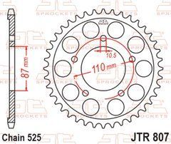 JTR808,49SC Звезда задняя KAWASAKI KLX; SUZUKI DR, DR-Z, RM, RM-X, RM-Z, TSR 100-450 1979-2019
