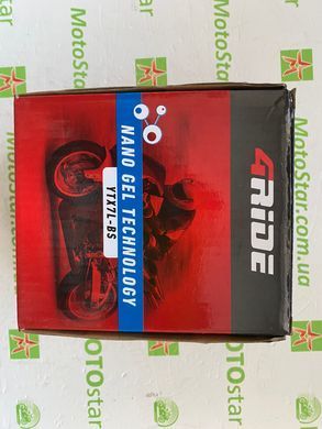 Аккумулятор Bajaj Boxer YTX7L-BS 4RIDE Nano GEL 12В 7Ah 120А P+ 113x69x130мм, вес 2,42кг