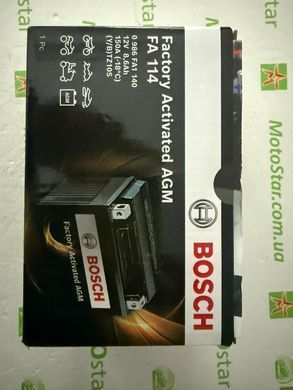 Акумулятор BOSCH Y/B TZ10S 0 986 FA1 140 (+/-) (YTZ10S-4; YTZ10S-BS) M6 AGM, 12V 8.6Ah 150A