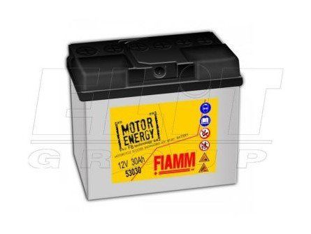 Мотоакумулятор FIAMM F53030 12V,30Ah,д. 186, ш. 130, в.171, объем 1,8, вес 8,6 кг,без электролита,CCA(-18C):300