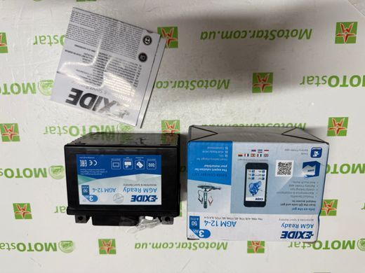 EXIDE SLA12-4 Акумулятор 3 А/ч, 50 А, (-/+), 113х70х85 мм