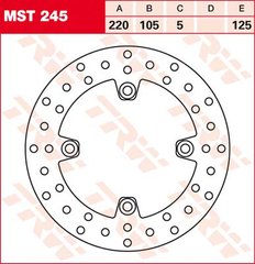 LUCAS MST245 - Тормозной диск