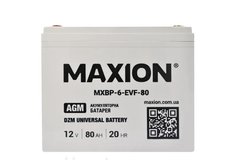 Тяговый аккумулятор Maxion MXBT-6-EVF-80 12V 80Ah, 260x168x215 мм, вес 26.5кг