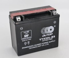 Outdo UTX20L-BS Аккумулятор 12V, 18А, 175x87x155 мм YTX20L-BS
