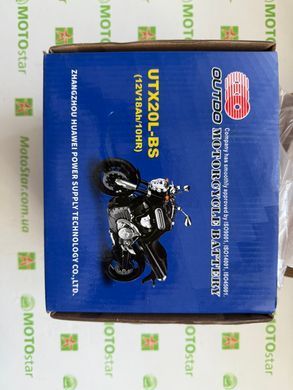 Outdo YTX20L-BS Акумулятор 12V 18А кислотний, 175x87x155 мм, + електроліт