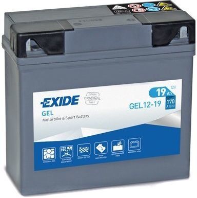 EXIDE GEL12-19 Аккумулятор 19 А/ч, 170 А, (-/+), 185х80х170 мм
