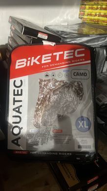 Водонепроницаемый чехол для мотоцикла BIKETEC AQUATEC цвет камо (для чопперов)  BT3157, XL, Camo
