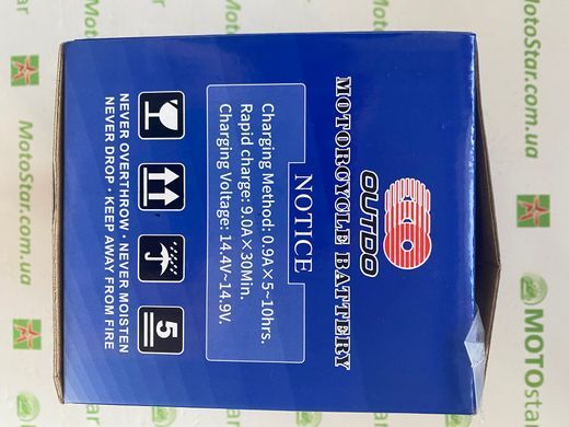 Мото аккумулятор Outdo 12N9-3B 12V 9Ah, 135x75x139мм кислотный