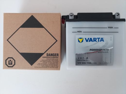 VARTA YB7-A, 508013008A514, Акумулятор 8 А / ч, 110 А, (+/-), 12V 137х76х134 мм