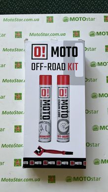 КОМПЛЕКТ ДЛЯ ОЧИСТКИ И СМАЗКИ ЦЕПИ OFF ROAD O!MOTO (2 X 750 МЛ) + щетка (OMS0016), 750 мл + 750 мл