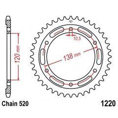 JT JTR1220.36 - Звезда задняя HONDA CB, CBR 250/300 2011-2020