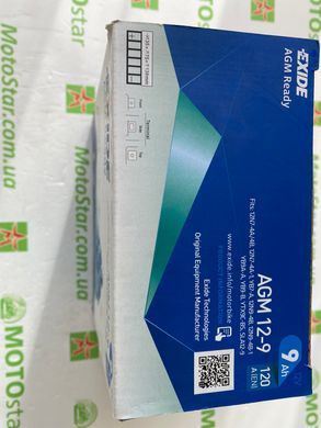 EXIDE SLA12-9 / AGM12-9 Акумулятор 9 А/ч, 120 А, (+/-), 135х75х136 мм