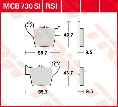 LUCAS MCB730EC - Комплект тормозных колодок TRW organic-EC (Offroad) Honda / KAYO / AVANTIS / ZUUMAV / BSE