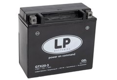 Мотоакумулятор LP GEL MG GTX20-3 12V,20Ah,д. 175, ш. 85, в.155, вес 6,6 кг, (YTX20L-BS)
