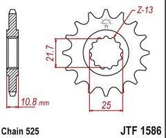 Зірка передня JT JTF1586.16RB (SUN41416, PBR 2142 16 18N)
