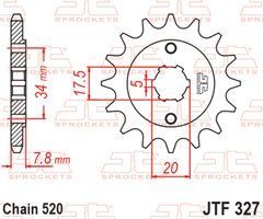 JTF327,14 Передня зірочка HONDA CRF, CRM, NSR, VT, XL, XR; KYMCO MXU 50-250 1988-2018