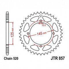 JT JTR857.45ZBK - Звезда задняя MZ/MUZ BAGHIRA, MASTIFF; YAMAHA XT, XTZ, XV 125-660 1982-2020