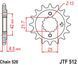JTF512,14 Передня зірочка LC178MN Loncin LX300GS, VOGE 300R, VOGE 300AC, VOGE 300DS, VOGE 300GY, 520H-14T