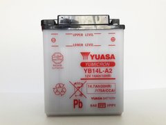 YUASA YB14L-A2 Акумулятор 14 А/ч, 175 А, (-/+), 134х89х166 мм