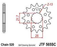 JT JTF565.13SC - Звезда передняя