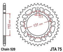JT JTA75.46 - Звезда задняя легкосплавная