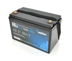 Літій-залізо-фосфатний акумулятор Merlion LiFePO4 12.8V 100AH,(4S1P/BMS-50A), (330x173x220), 10,3kg до 5000 циклів